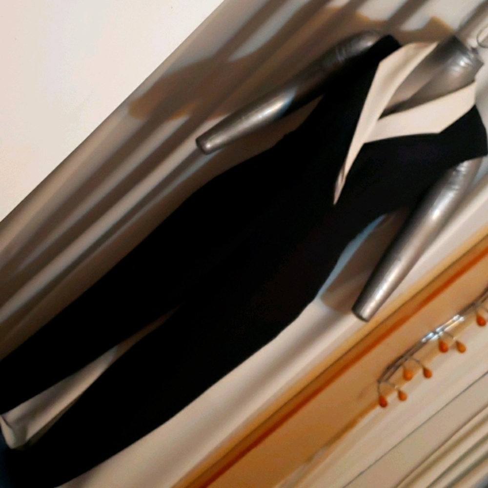 Tuxedo jumpsuit straight leg and white collar